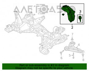 Цапфа передняя правая Jeep Cherokee KL 19-22 FWD