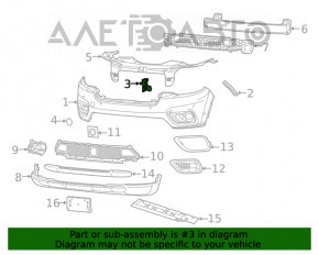 Suport bara fata central stanga Jeep Cherokee KL 19-21 nou neoriginal.