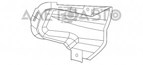 Conducta de aer frontal dreapta pentru bara de protecție Jeep Cherokee KL 19-22 sub cârlig.