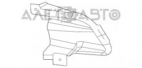 Conducta de aer frontal stânga Jeep Cherokee KL 19-22 sub cârlig.