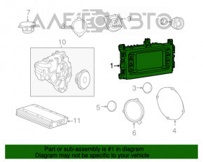 Monitor, display, navigație Jeep Grand Cherokee WK2 18- 8.4"