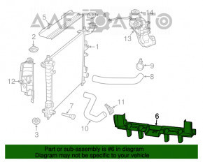 Deflectorul radiatorului inferior Jeep Grand Cherokee WK2 16-22 3.6 tip 1