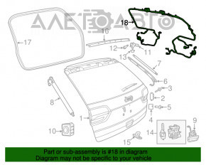 Проводка двери багажника Jeep Grand Cherokee WK2 18