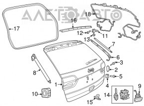 Проводка двери багажника Jeep Grand Cherokee WK2 18