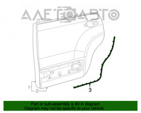 Garnitură ușă spate stânga Fiat 500L 14- inferioară