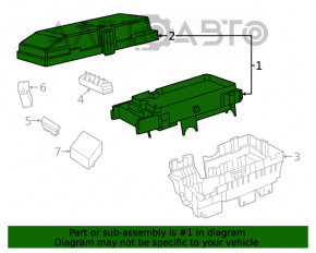 Blocul de siguranțe sub capotă pentru Jeep Cherokee KL 19-23 2.4