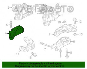 Кронштейн подушки двигателя левый Jeep Cherokee KL 14-20 2.0T, 2.4, 3.2