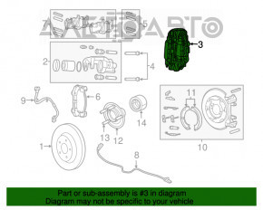 Суппорт задний правый Jeep Grand Cherokee WK2 18-21 brembo, под R20