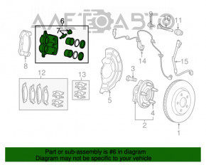 Суппорт задний правый Jeep Grand Cherokee WK2 18-21 brembo, под рекуперацию