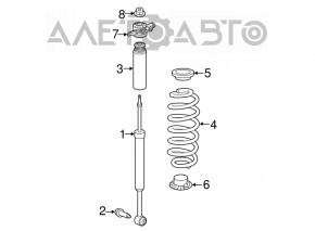 Amortizor spate dreapta Jeep Cherokee KL 19-21 AWD