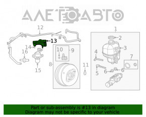 Кронштейн вакуумной помпы ГТЦ Jeep Grand Cherokee WK2 16-21