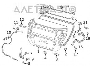 Balama capac portbagaj dreapta Honda Clarity 18-21 usa nou original OEM