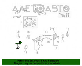 Ограничитель двери передней левой Lexus RX350 RX450h 10-15