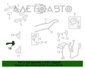 Ограничитель двери задней левой Lexus ES300h ES350 13-18 OEM