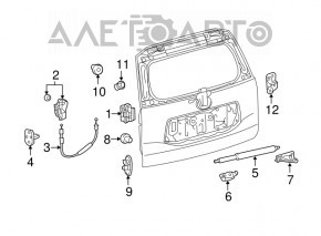 Balama usi portbagaj superioara Lexus GX470 03-09 nou original OEM