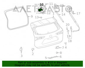 Buclele ușii portbagajului dreapta Toyota Highlander 20-