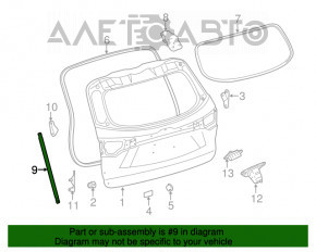 Amortizorul ușii portbagajului dreapta Toyota Highlander 14-19 nou OEM original