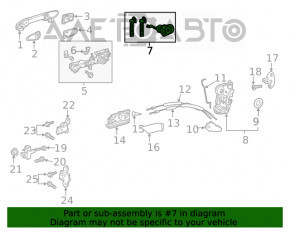 Bucșă de blocare față stânga Toyota Highlander 20-