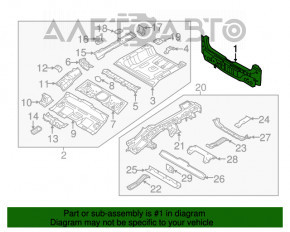 Panoul din spate al lui Kia Niro 17-22 argintiu