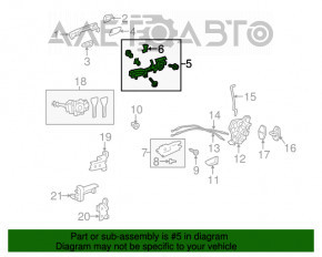 Механизм ручки двери передней правой Lexus RX350 RX450h 10-15