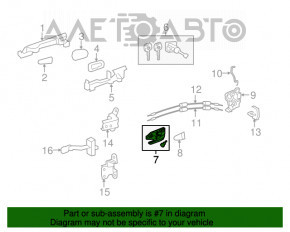 Mânerul ușii din față stânga interioară Toyota Camry v55 15-17 SUA