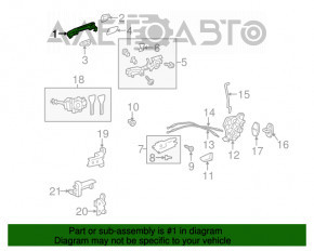 Mânerul ușii exterioare din față dreapta pentru Lexus CT200h 11-17, fără cheie