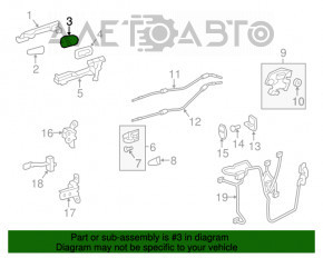 Capacul mânerului exterior al ușii din spate dreapta pentru Lexus ES300h ES350 13-18