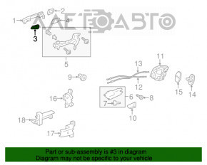 Garnitura mânerului ușii față stânga Lexus RX350 RX450h 10-15 nou OEM original