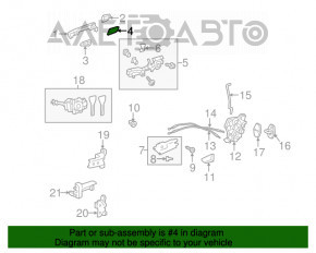 Garnitura mânerului ușii față stânga spate Lexus RX350 RX450h 10-15 nou original