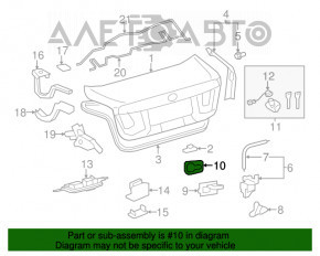 Maner de deschidere de urgență a portbagajului pentru Lexus LS460 LS600h 07-12