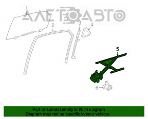 Стеклоподъемник с мотором задний левый Lexus NX200t NX300 NX300h 15-21