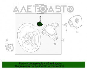 Butonul de control de pe volanul VW Passat b8 16-19 SUA pentru distronic este șters