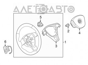 Butonul de control de pe volanul VW Passat b8 16-19 USA cu distronic nou OEM original