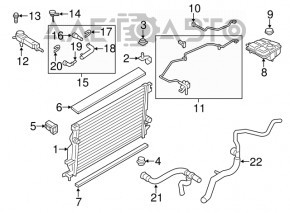 Capacul rezervorului de expansiune al lichidului de racire pentru Ford C-max MK2 13-18