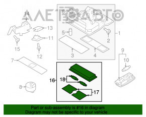 Plafonul de iluminare spate pentru VW Tiguan 09-17, bej.