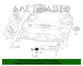 Suport de prindere pentru parasolarul șoferului Jeep Compass 17- gri