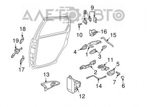 Петля двери верхняя задняя правая Ford Focus 00-11