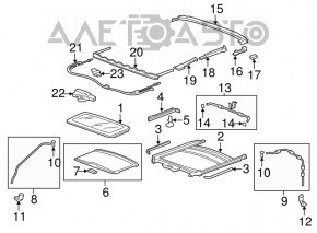 Motorul sunroof Acura MDX 07-13