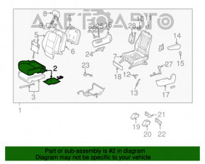 Пассажирское сидение Lexus RX300 RX330 RX350 RX400h 04-09 с airbag, кожа беж, электро, подогрев, трещины на коже