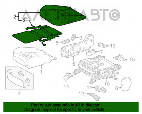 Пассажирское сидение Lexus NX300 NX300h 18-21 с airbag, электро, кожа, черное