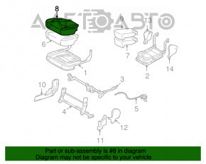 Bancheta din spate dreapta pentru Lexus RX300 RX330 RX350 RX400h 04-09, piele bej, are nevoie de curățare chimică, mânerul de rabatare al suportului de braț este rupt