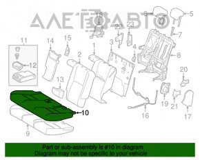 Rândul din spate al scaunelor, al doilea rând Lexus NX300 NX300h 18-19 negru