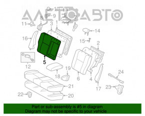 Rândul din spate al locurilor 2 pentru Toyota Prius 2004-2009, material textil bej, pentru curățare