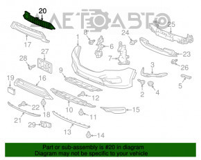 Grila inferioară a bara față a Honda Accord 16-17 restilizat, hibrid, sub radar