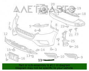 Moldura bara fata dreapta inferioara Honda Insight 19-22, structura, nisip, pinteni