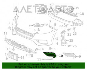 Capacul farului stâng Honda Insight 19-22, structură, sub farurile de ceață