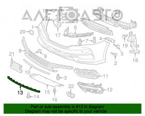 Buza bara fata Honda Accord 14-17 hibrid, restaurată, zgârieturi.