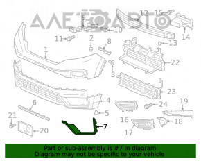 Moldura bara fata dreapta Honda CRV 20-22 gri structurat, cu gauri