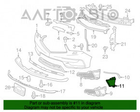 Conductă de aer pentru răcirea frânelor stânga Acura MDX 17-20 restyled