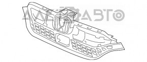 Grila radiatorului asamblată Honda CRV 20-22 cu emblemă